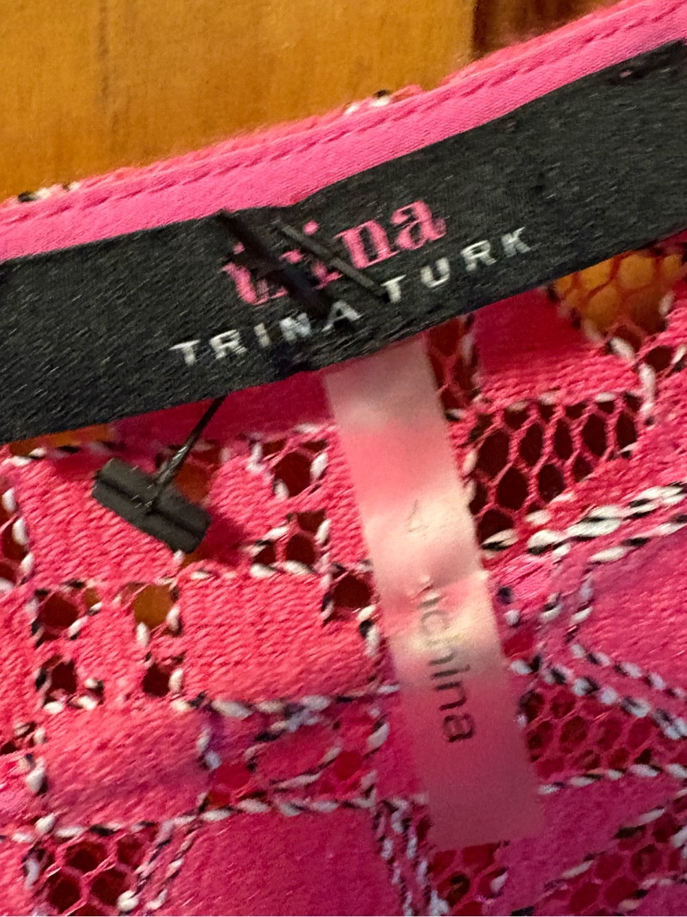 Trina Turk Pink Bell Sleeve Eyelet Dress - Picture 2 of 4